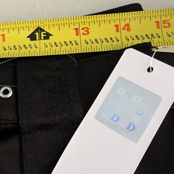 Dalia Collection Black Front Zip Pencil Skirt Size 8 Pockets Stretch Mod NWT - Picture 12 of 13